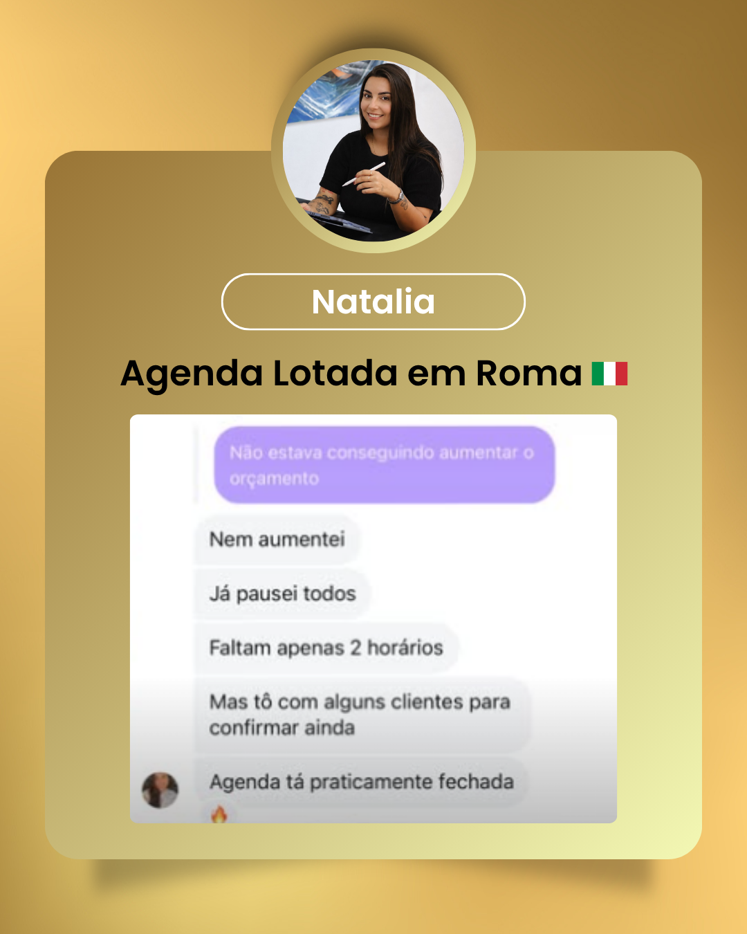 Depoimento de aluna: resultado financeiro