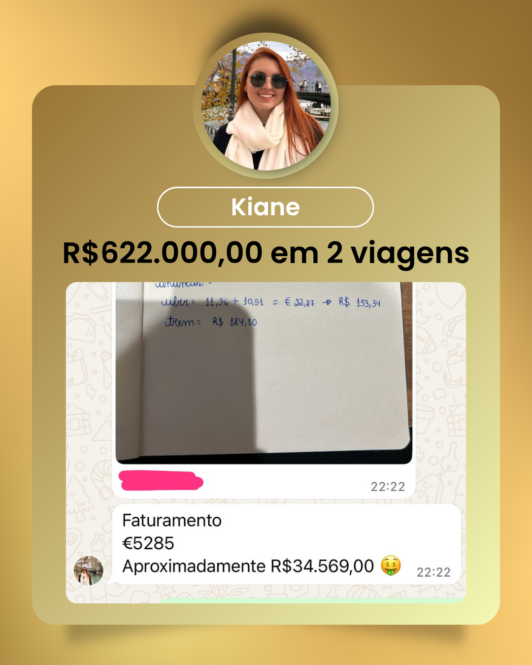 Depoimento de aluna: resultado financeiro