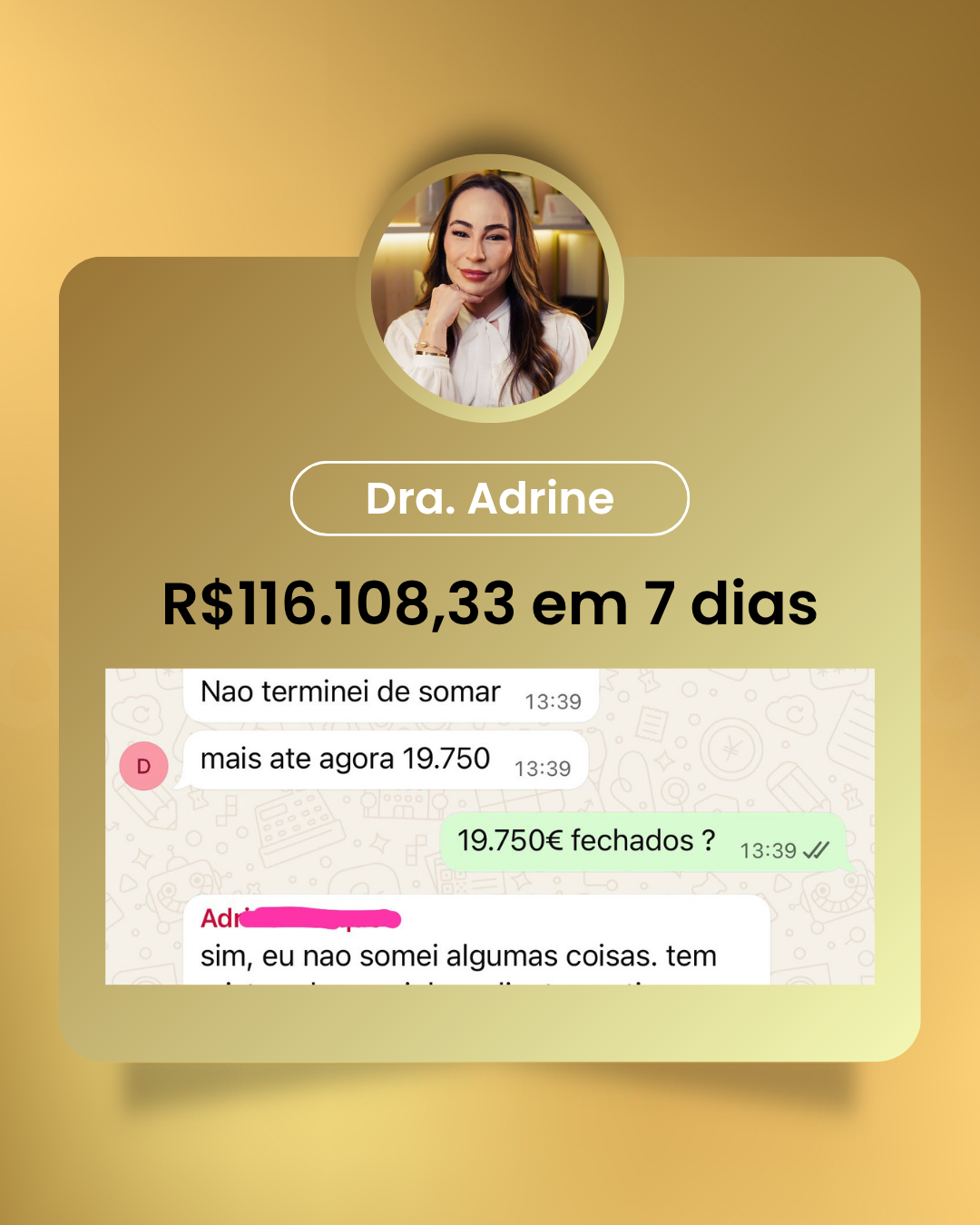 Depoimento de aluna: resultado financeiro
